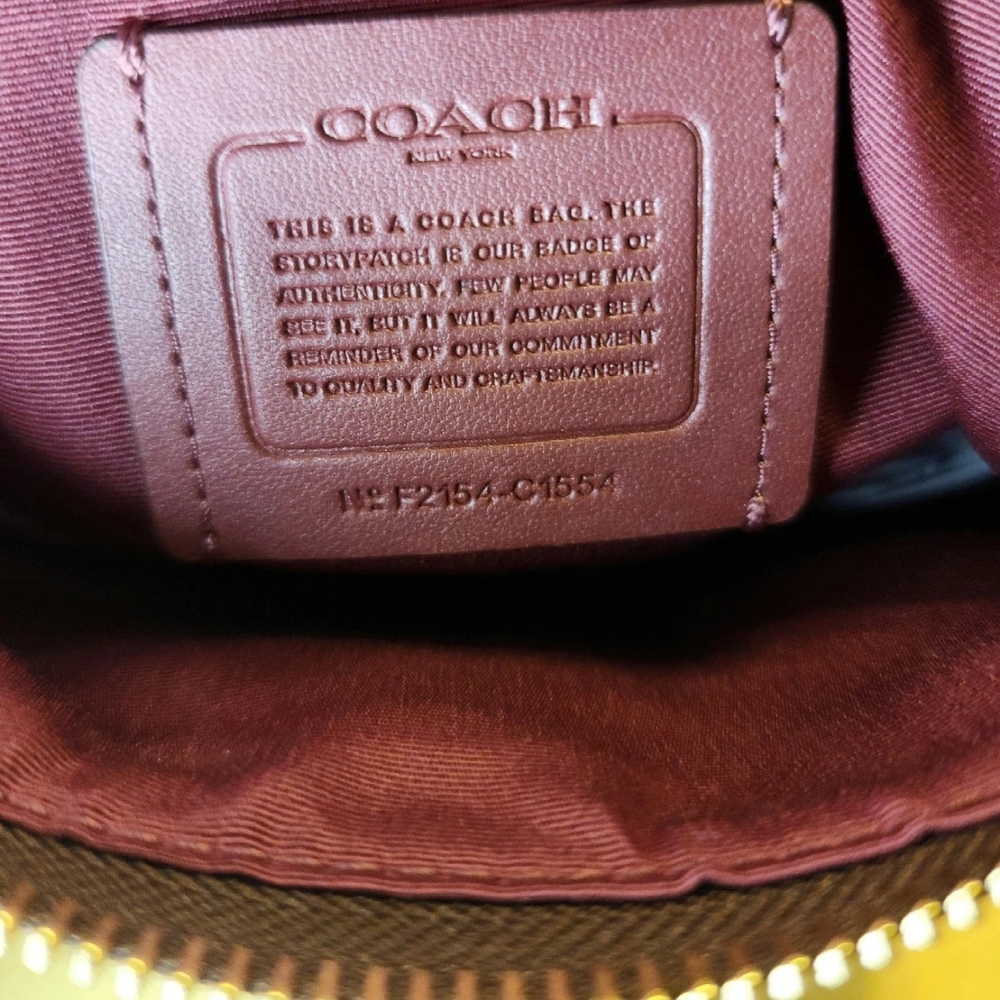 Coach Brown and Red Crossbody Bag - Picture 11 of 15